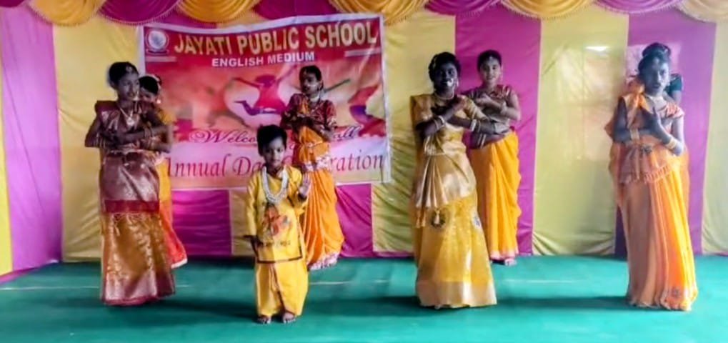 Stage dance performance by students