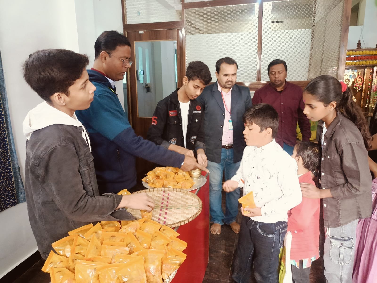 Prasad distribution to students